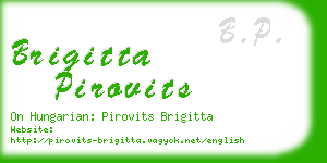 brigitta pirovits business card